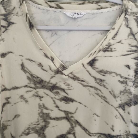 Soma Weekend Velvet Pajamas Set White Gray Marble Womens Size Small - Picture 6 of 13